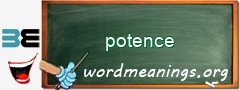 WordMeaning blackboard for potence